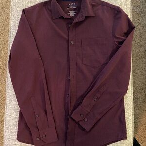 Apt. 9 Men's Dark Burgundy Button-Down Shirt